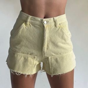 BDG Cutoff Corduroy Carpenter Short Size 31 In Yellow 💛